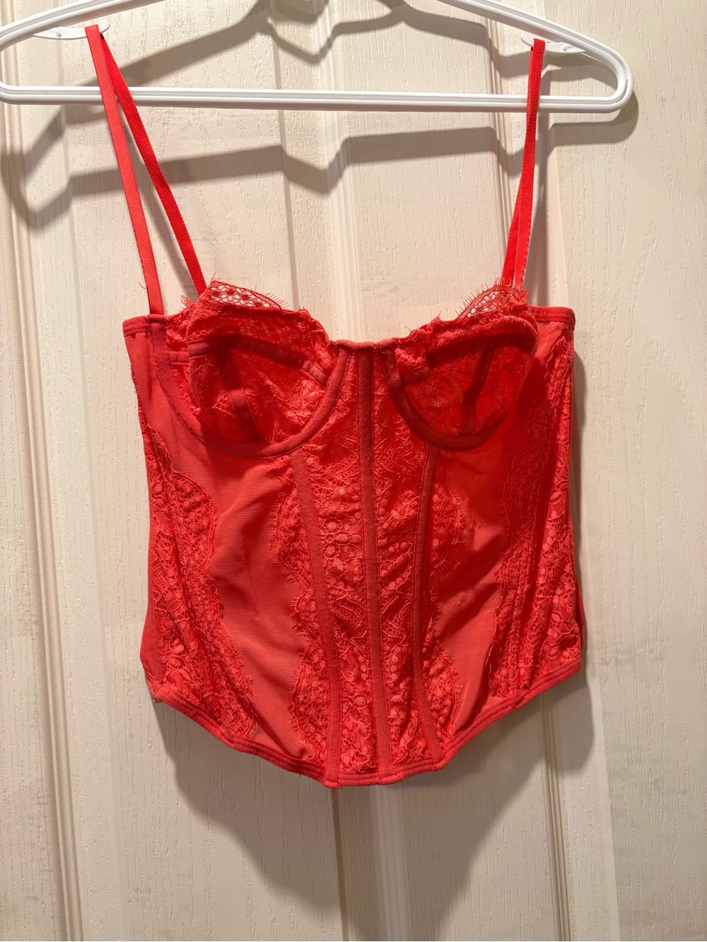 Urban Outfitters Red Lace Bustier Corset